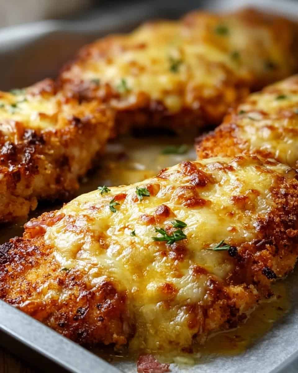 Überbackene Partyschnitzel mit Käse - detail 3