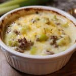 Cremige Käse-Lauch-Suppe mit Hackfleisch schnell und einfach