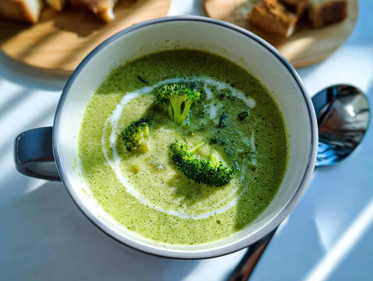 Einfache cremige Brokkolisuppe schnell gemacht