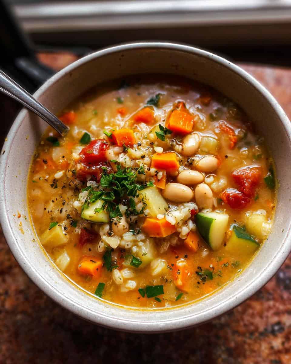 Einfache vegetarische Weiße-Bohnen-Suppe Rezept - detail 2