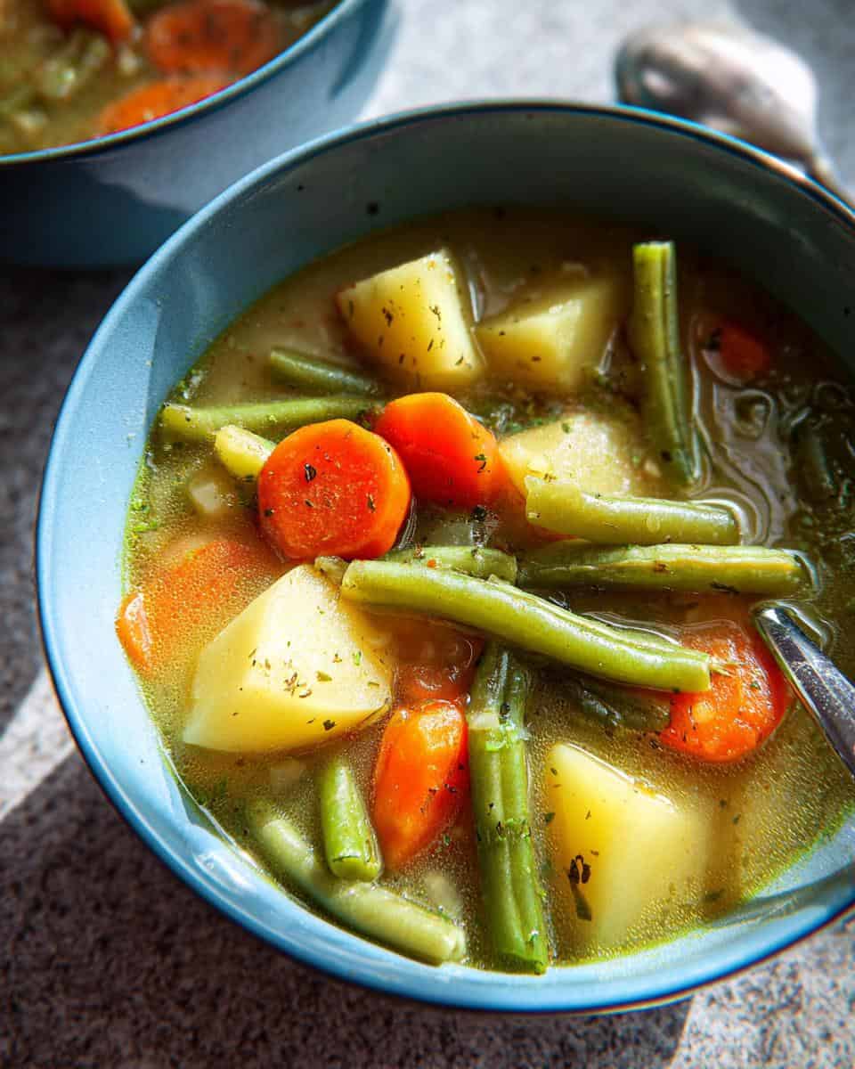 Einfacher Grüne-Bohnen-Eintopf mit Kartoffeln und Karotten - detail 2