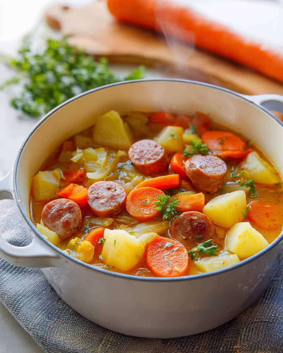 Klassischer Möhreneintopf mit Mettwurst - detail 3