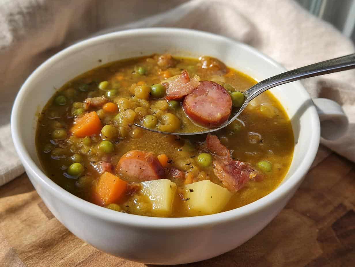 Klassischer Erbseneintopf: Omas Rezept, nur 6 Zutaten