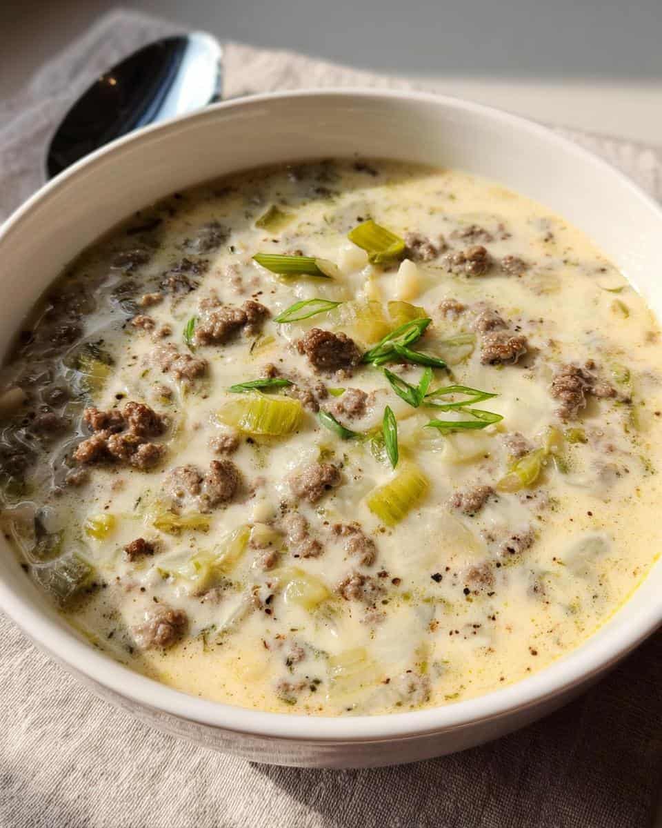 Käse Lauch Suppe mit Hackfleisch Rezept - detail 2