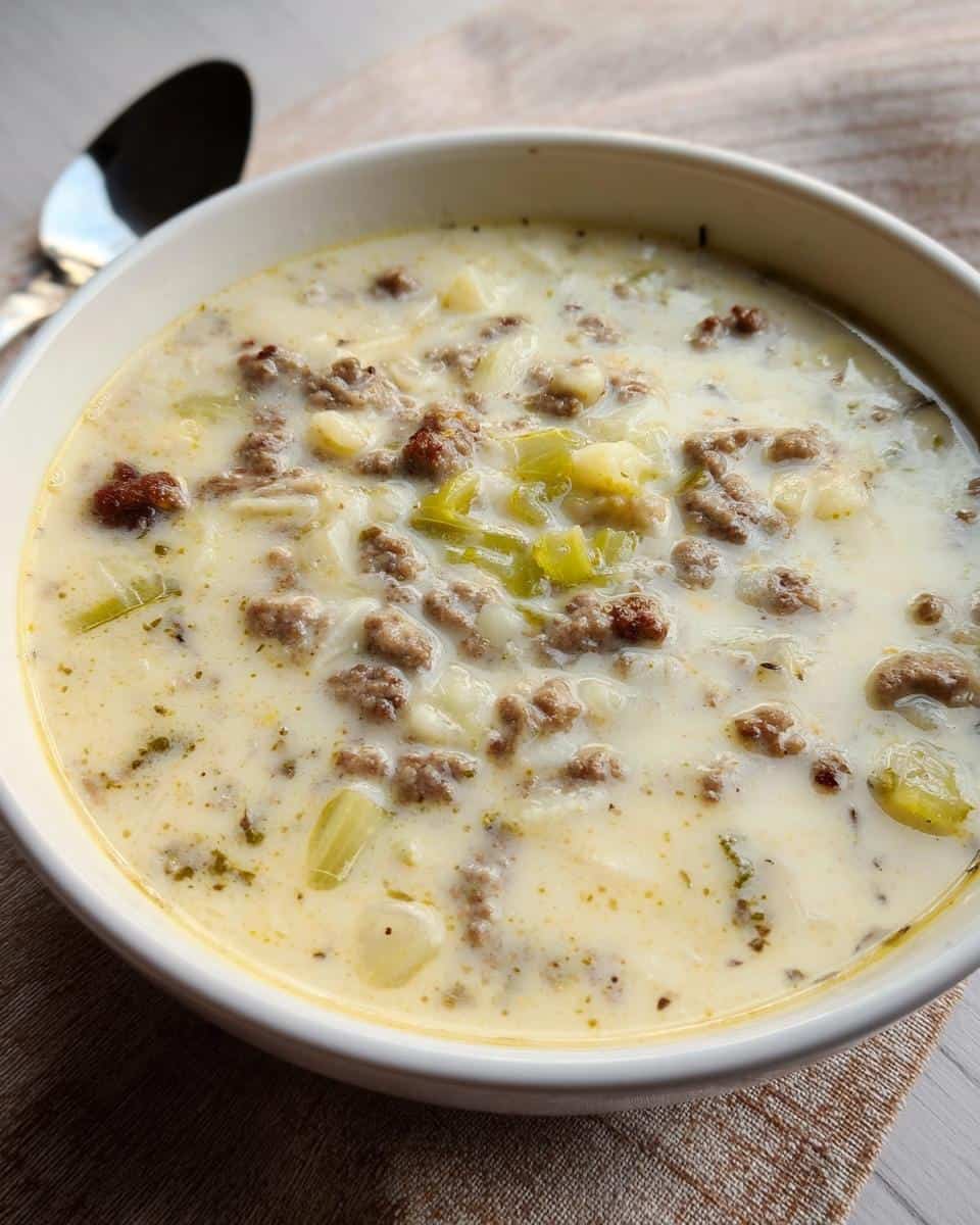 Käse Lauch Suppe mit Hackfleisch Rezept - detail 3