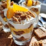 Spekulatius Dessert mit Orangencreme im Glas