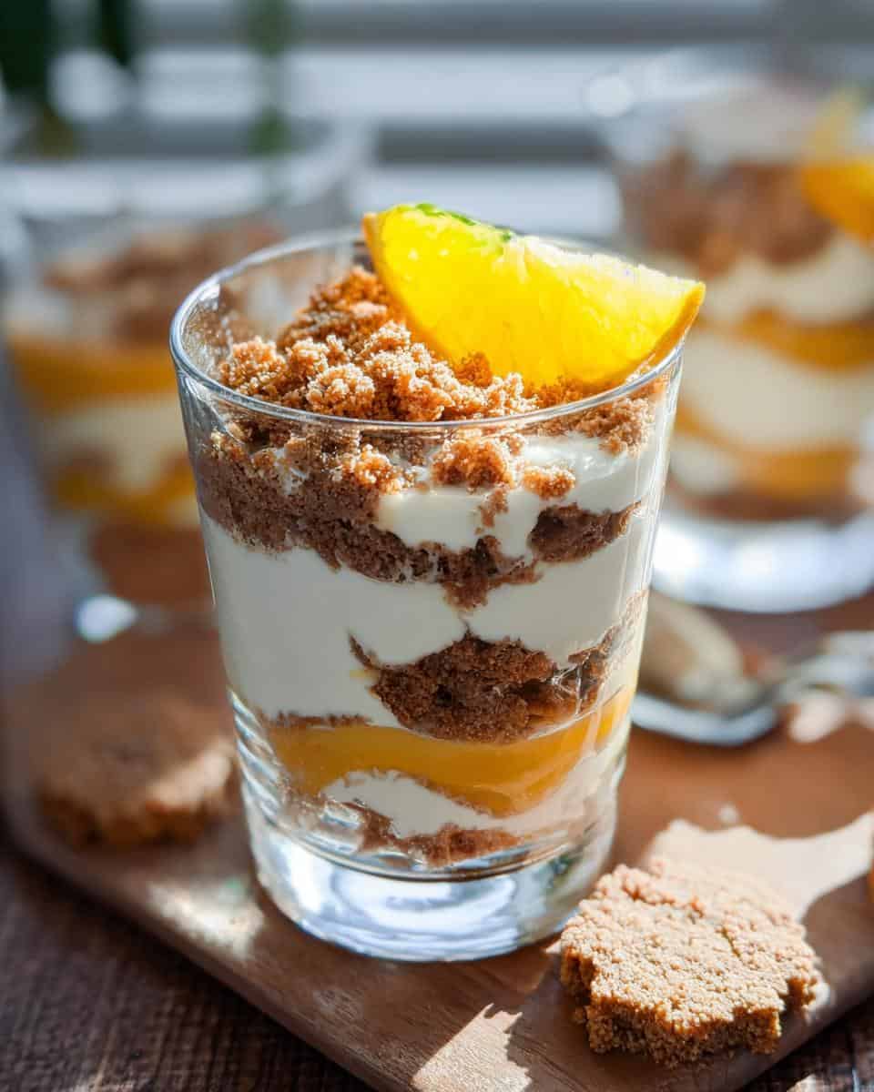 Spekulatius Dessert mit Orangencreme im Glas - detail 3