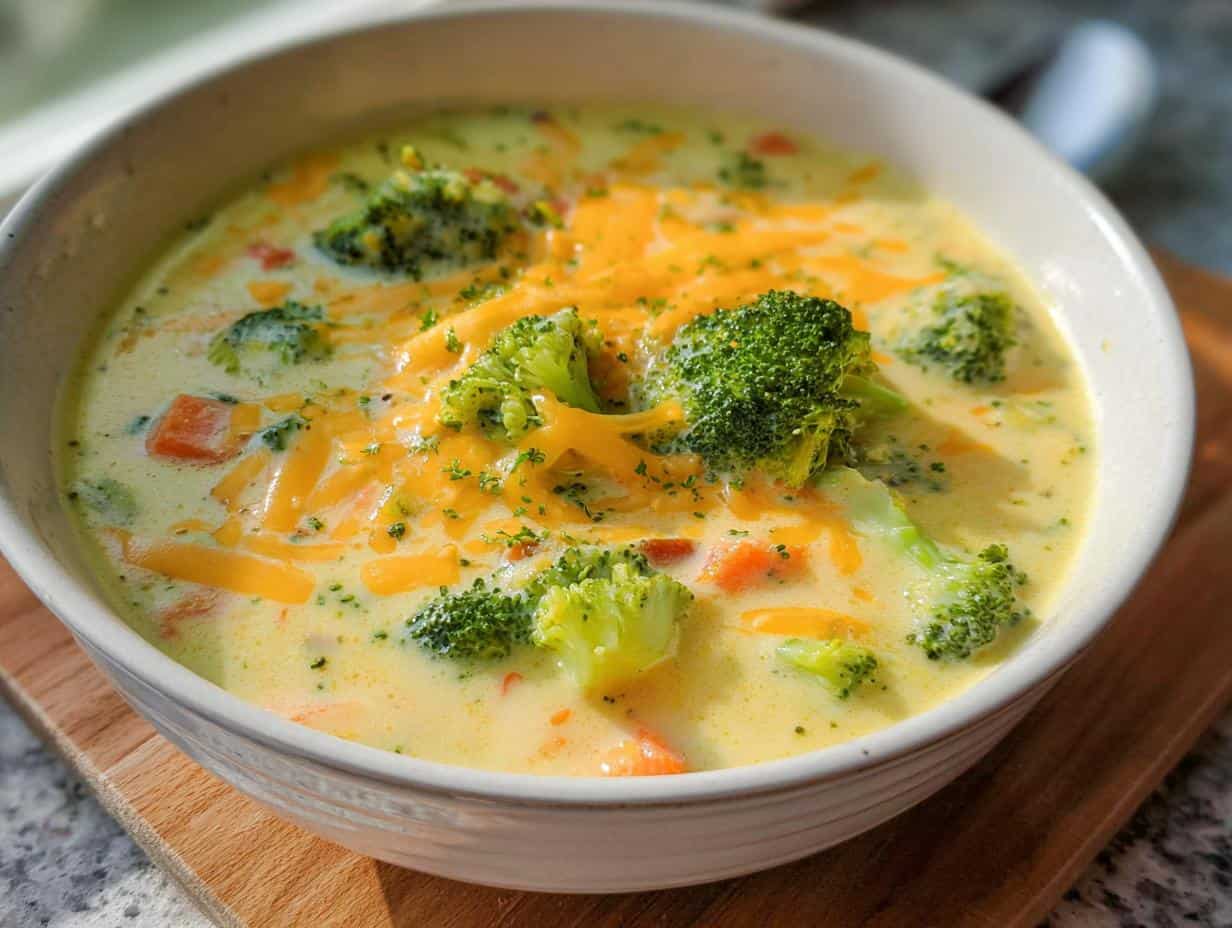 Unglaublich leckere Brokkoli Kaese Suppe Moehren in 20 Min