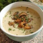 einfache champignoncremesuppe