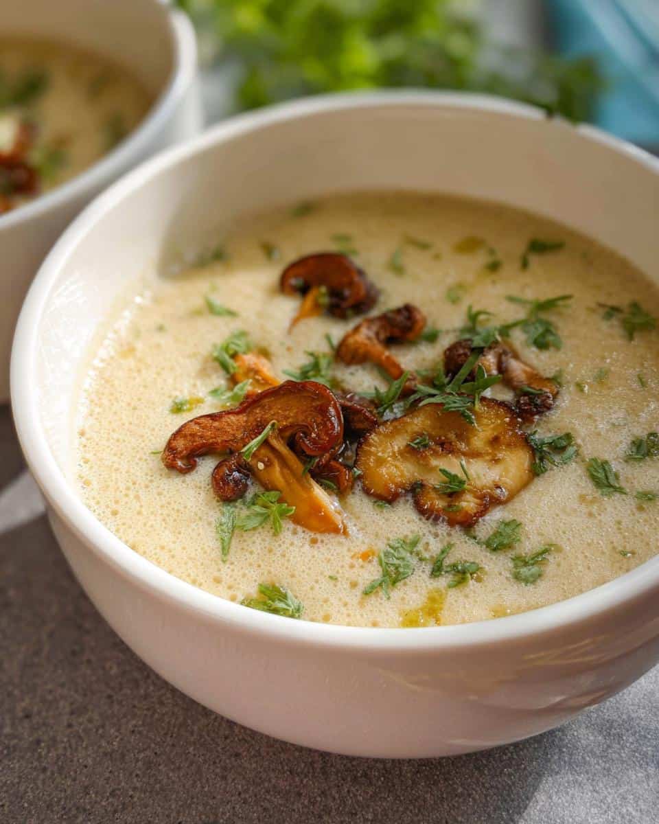 einfache champignoncremesuppe - detail 3
