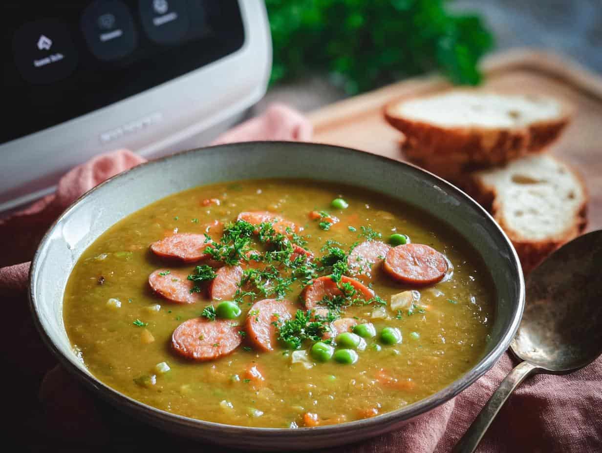 Erbsensuppe mit Würstchen Thermomix: Omas Rezept,Genial!