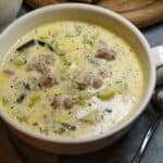 kaese lauch suppe mit hackfleisch