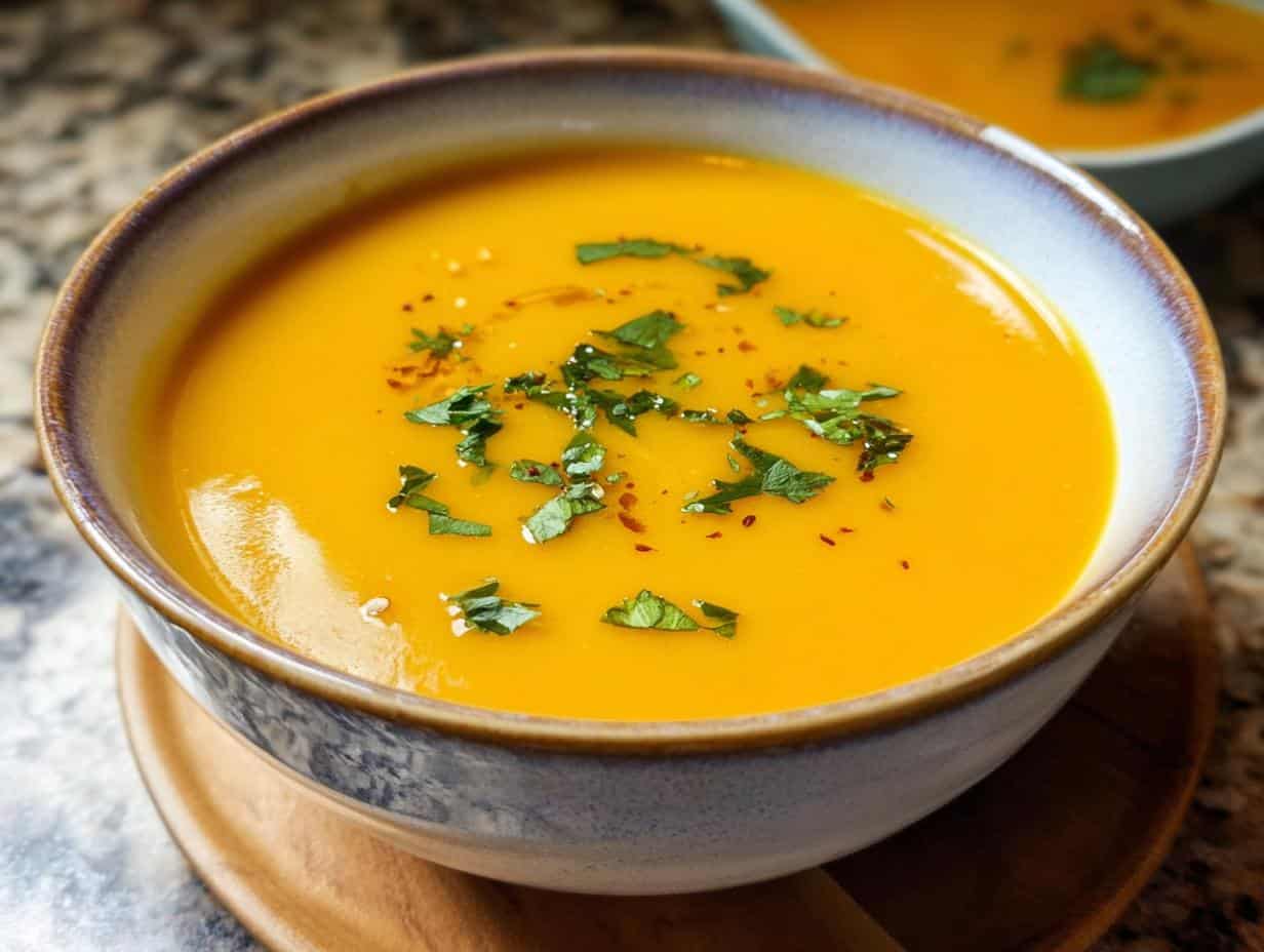 Vergiss Bitterkeit: Köstliche Kürbissuppe mit Kokosmilch Ingwer