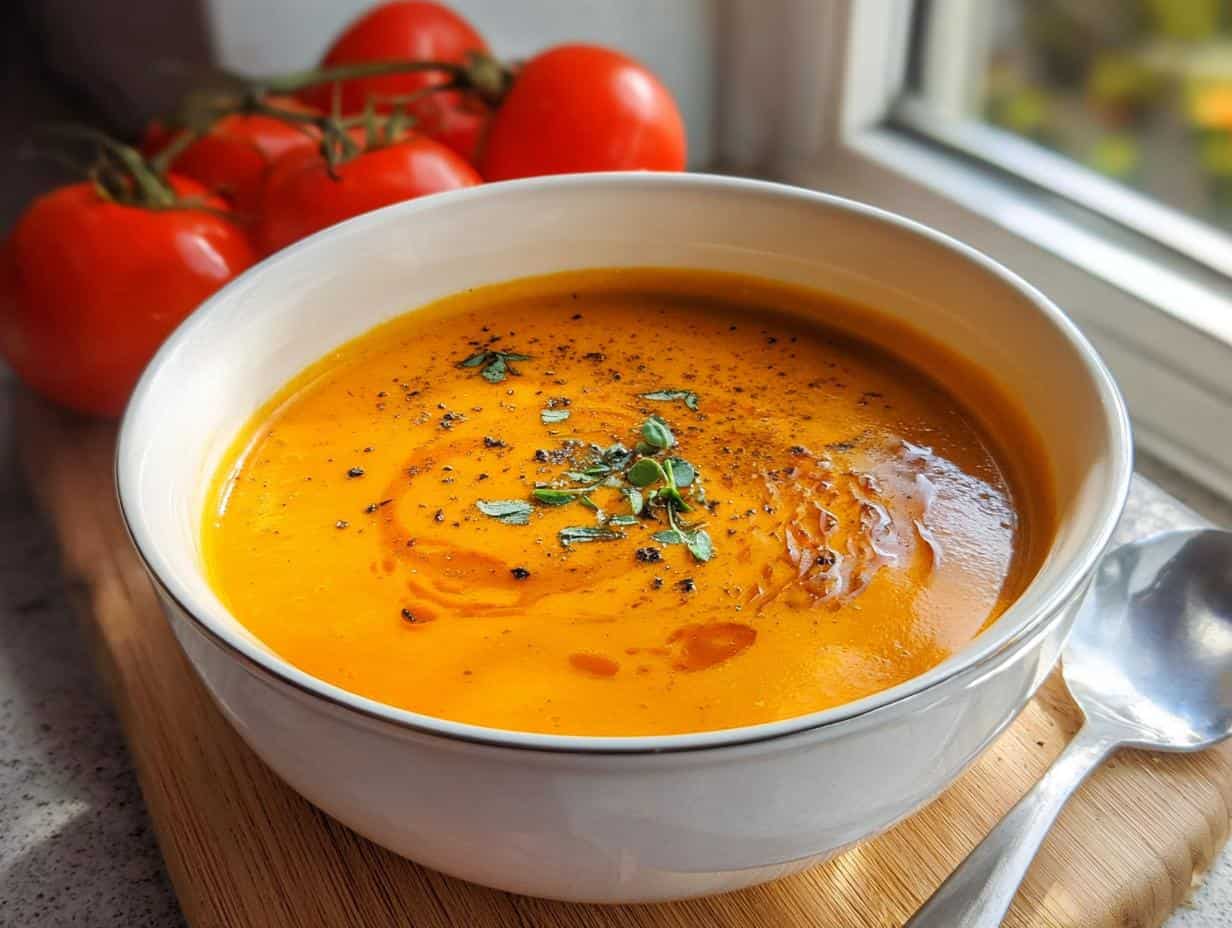 Unglaublich Lecker: Kuerbissuppe mit Tomaten Rezept