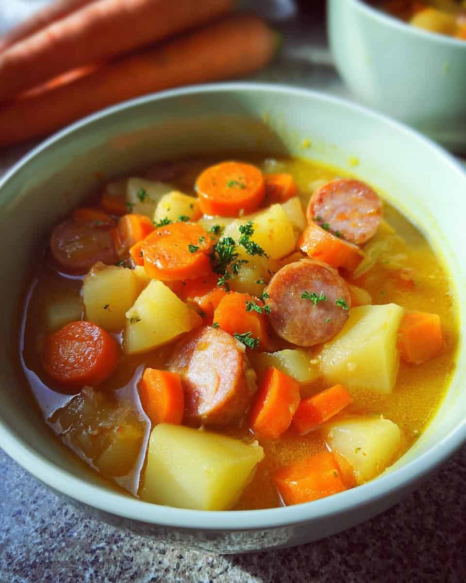 moehreneintopf mit wuerstchen - detail 1