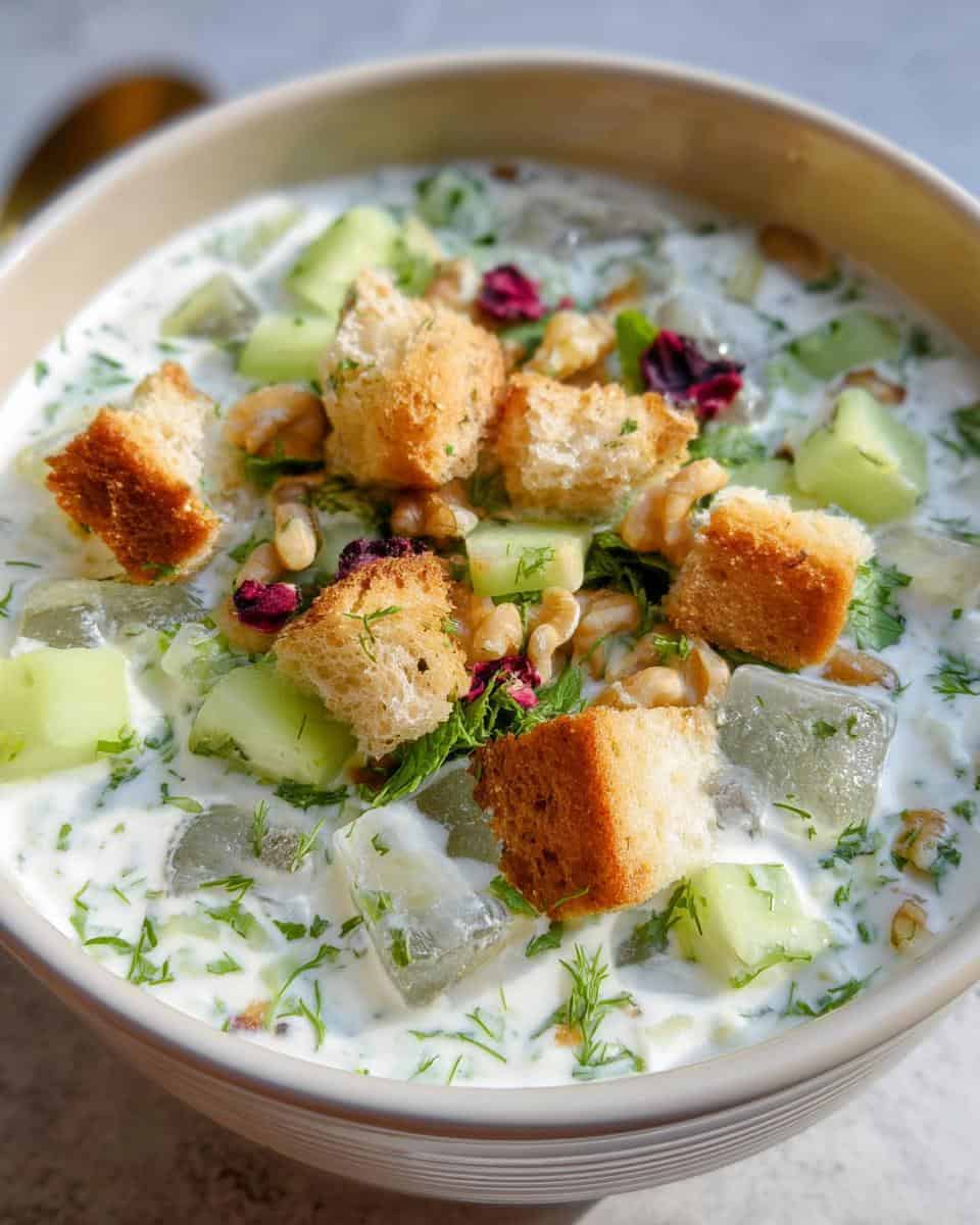 persische kalte joghurtsuppe - detail 1