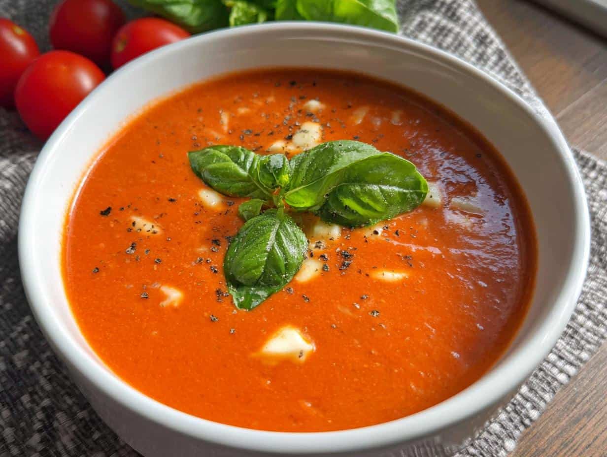 Vergiss nie dieses geniale Tomaten Mozzarella Suppe Rezept