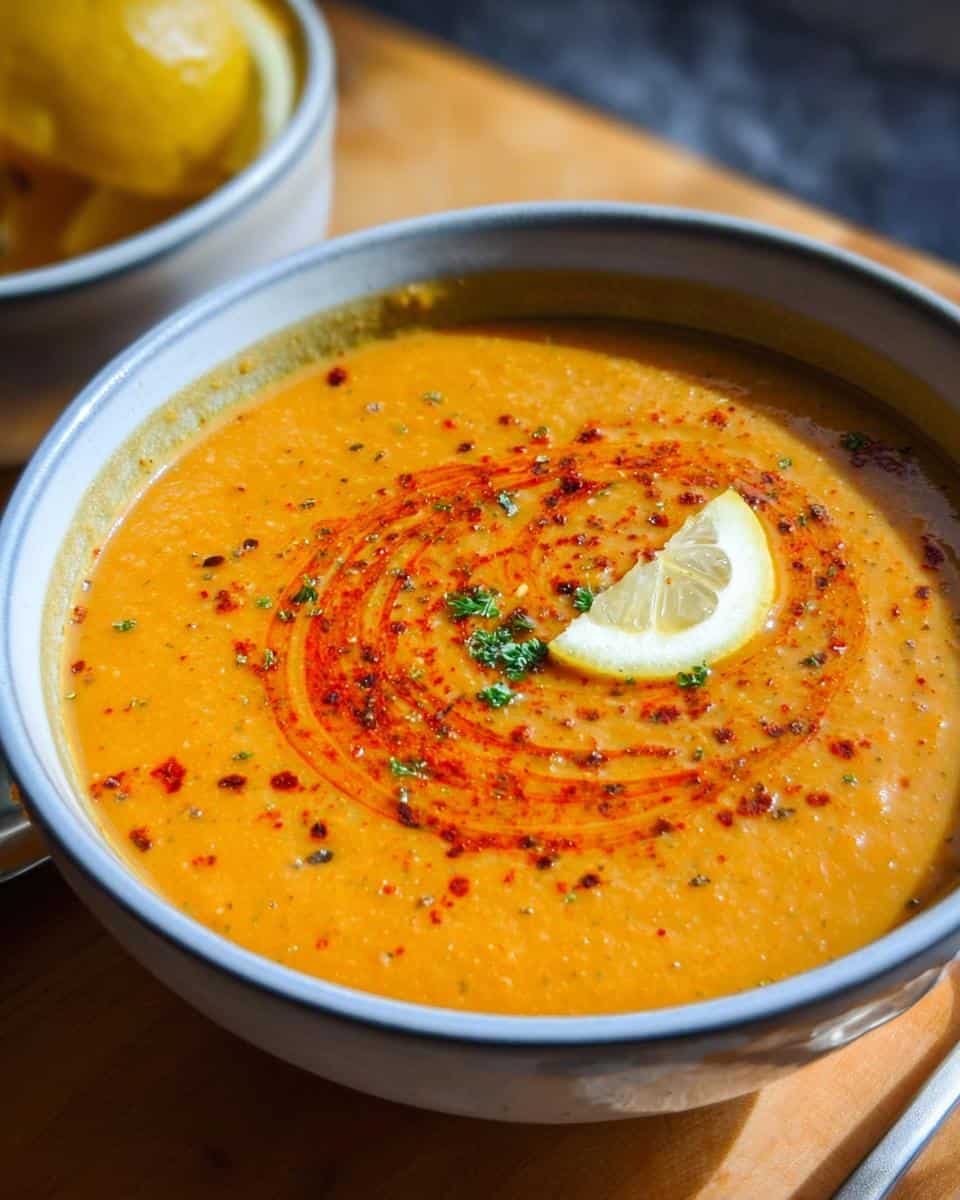 tuerkische rote linsensuppe - detail 2