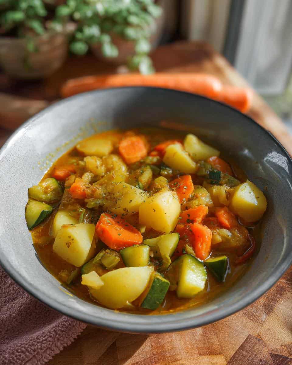 veganer eintopf mit kartoffeln - detail 2