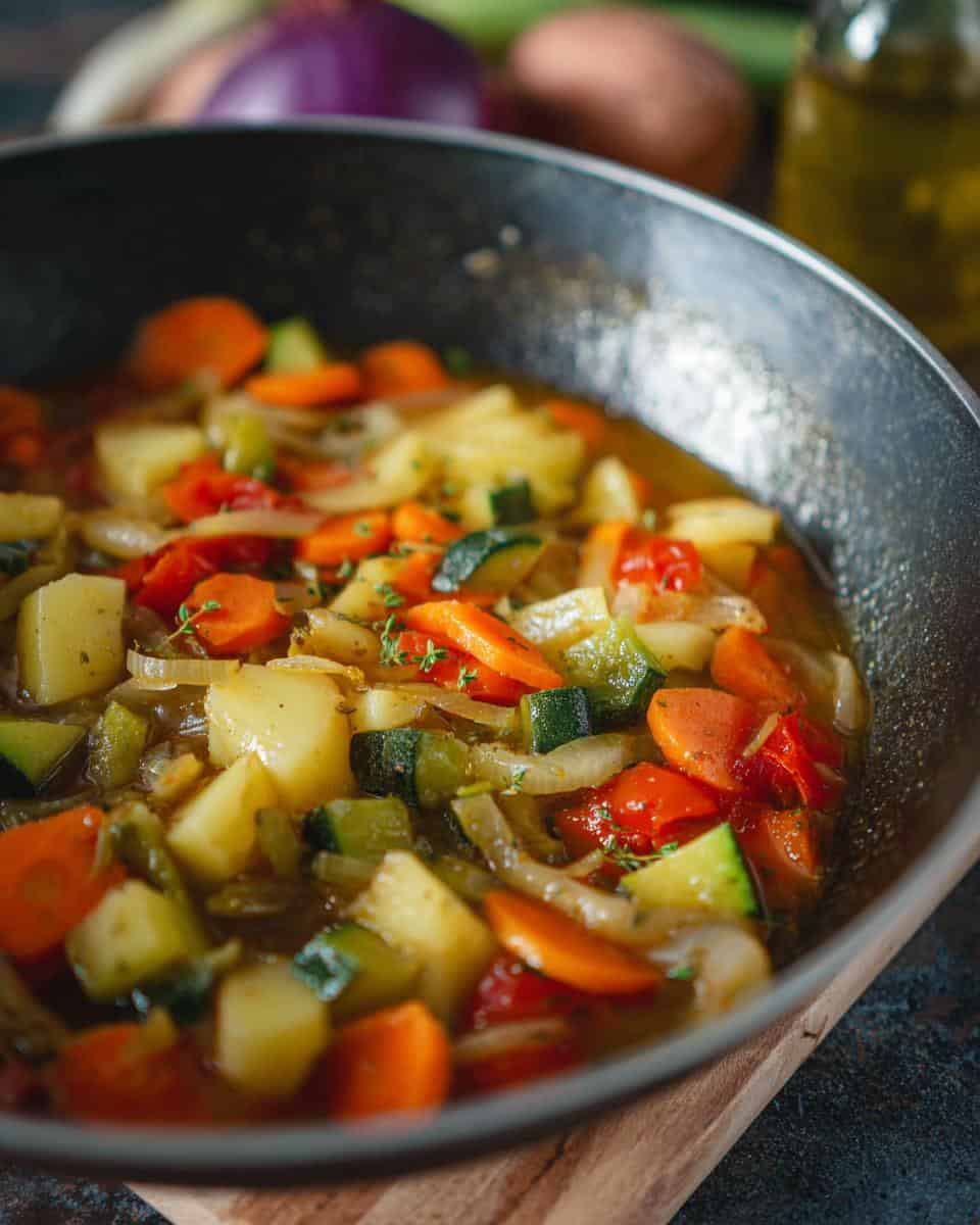 veganer eintopf mit kartoffeln - detail 3