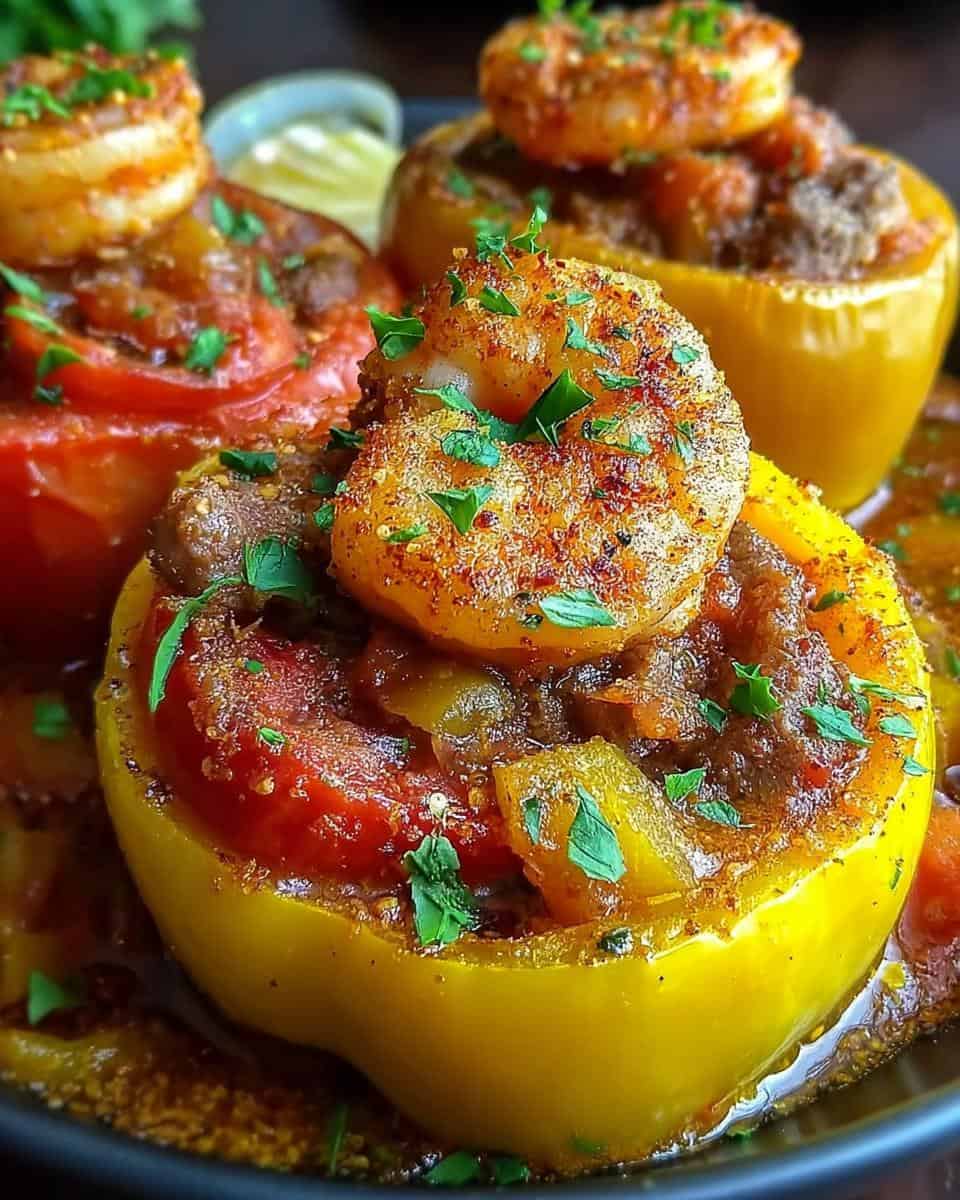 Cajun Surf Turf gefüllte Paprika - detail 2