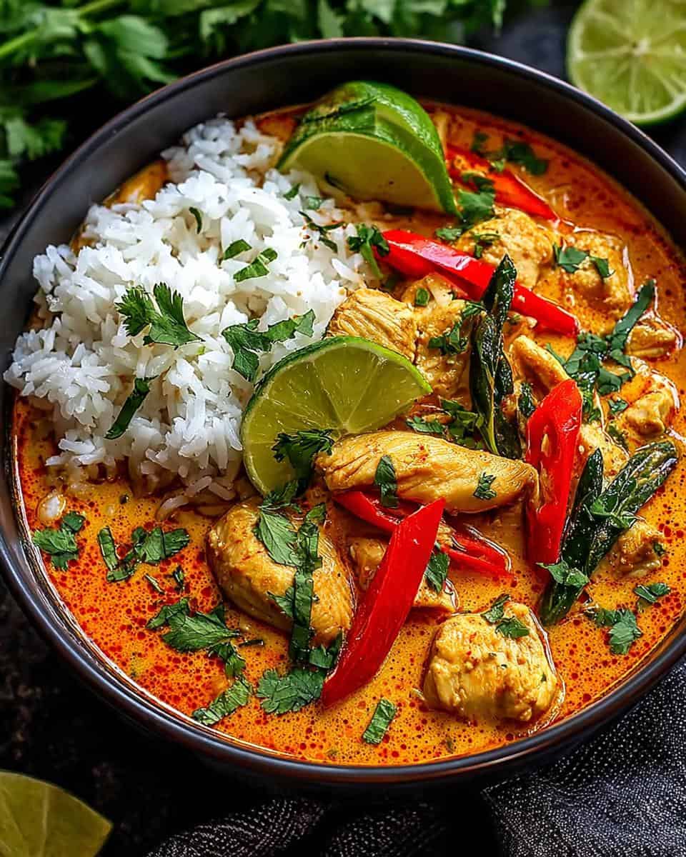 Vergiss Traurig, Cremige Thai Hähnchen-Bowls in 35 Min