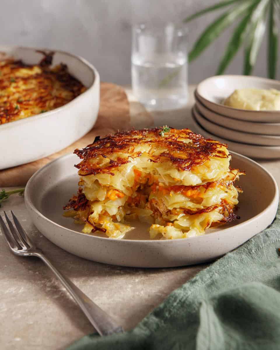 Einfacher Weißkohl Kartoffelauflauf mit Pute - detail 1