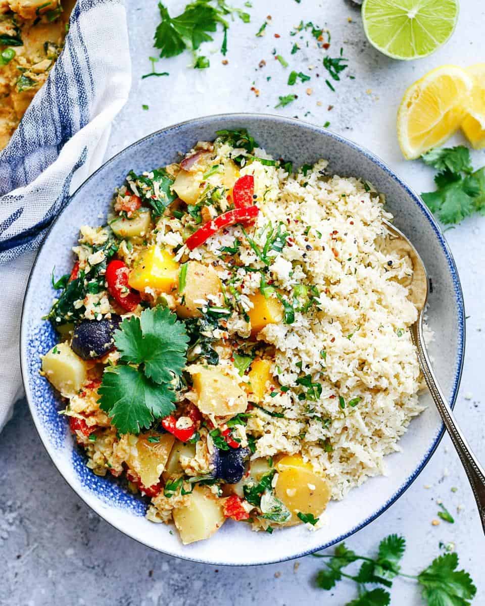 Einfaches veganes Spitzkohl Kartoffel Curry - detail 3