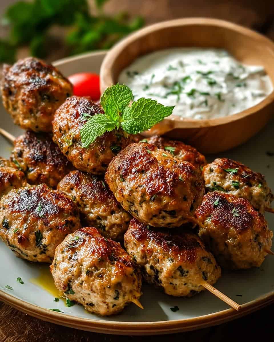 Hähnchen-Kofta mit Knoblauch-Joghurt-Sauce - detail 3