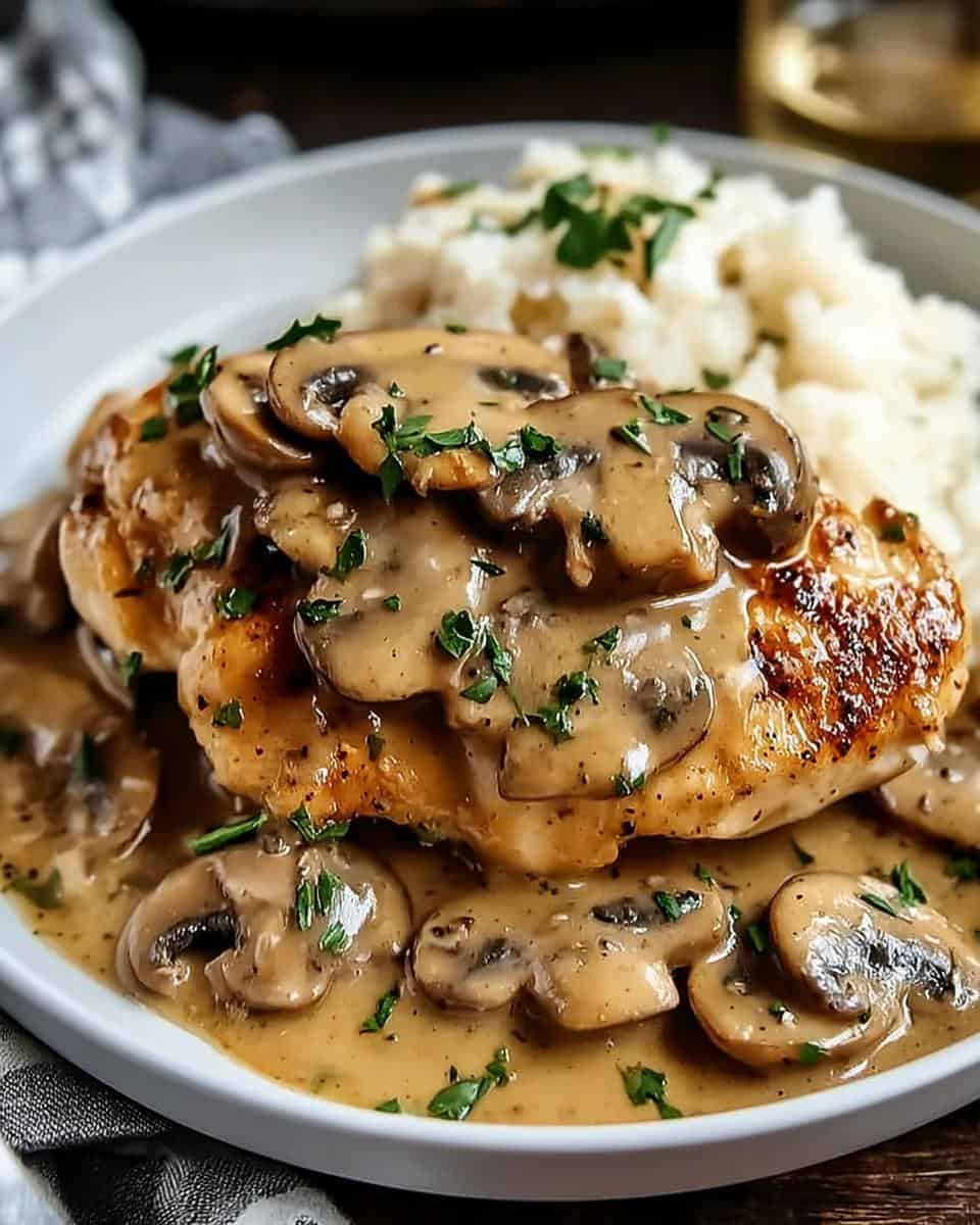 Hähnchen Marsala mit cremiger Pilzsauce - detail 2