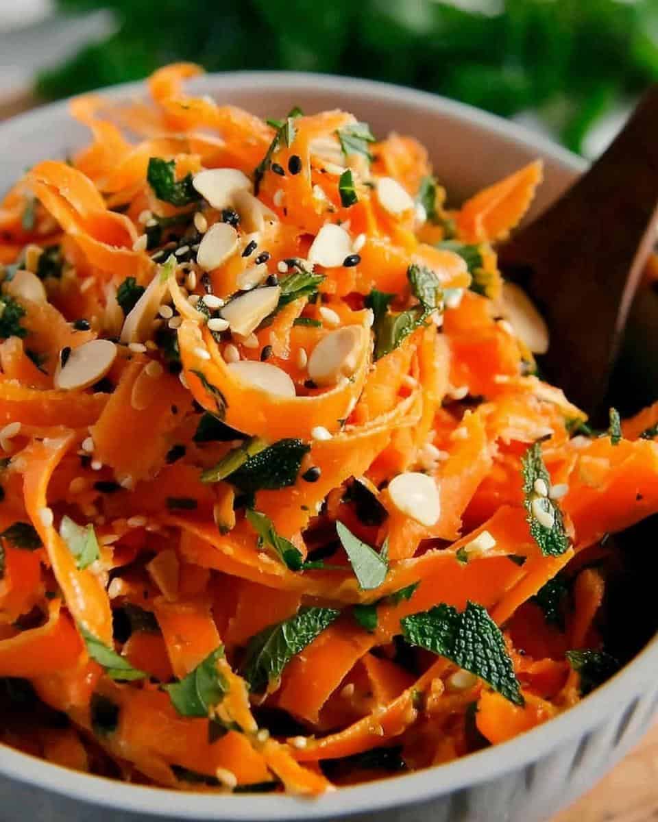 Karottensalat mit Ingwer-Sesam-Dressing