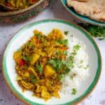 Klassisches Indisches Weißkohl Kartoffel Curry