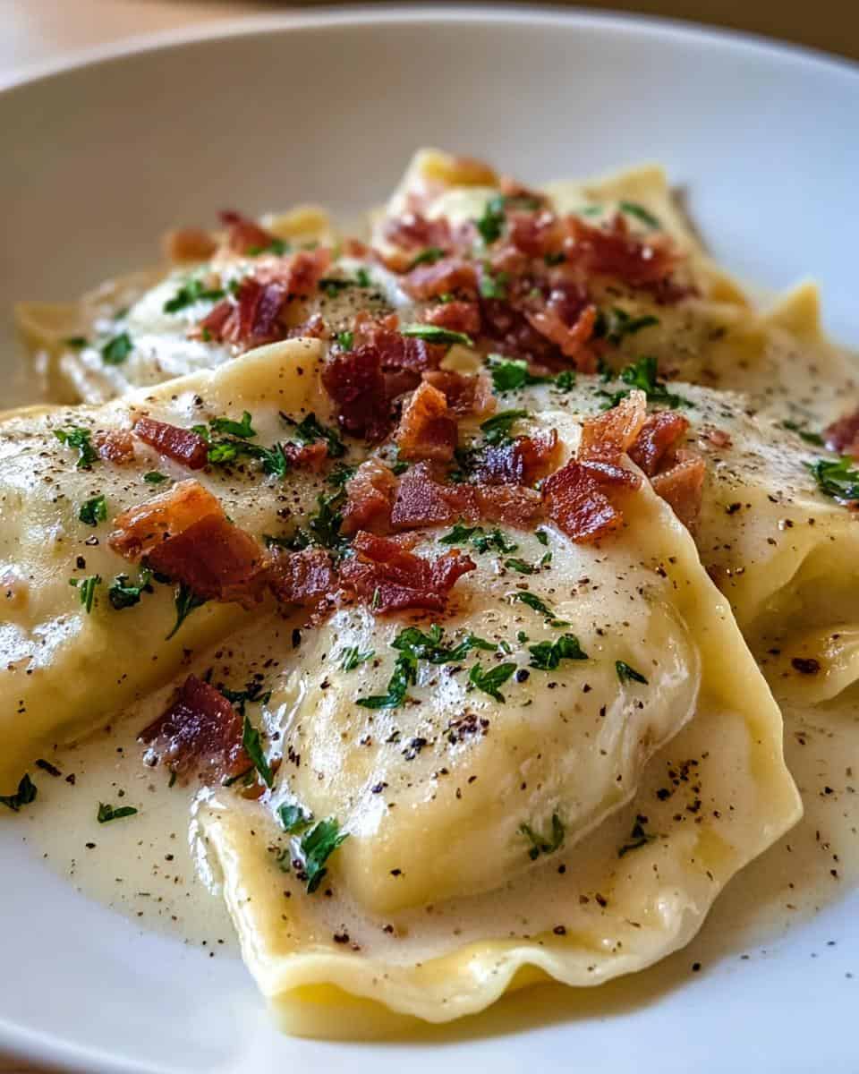 Maultaschen Carbonara - detail 3