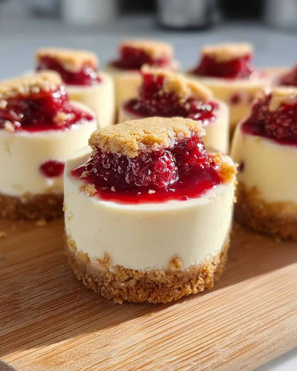 Mini Jammie Dodger Cheesecakes - detail 1