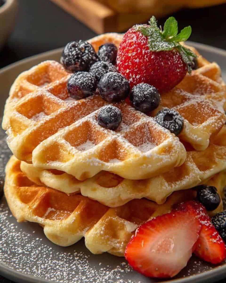 Proteinreiche Skyr Waffeln - detail 1