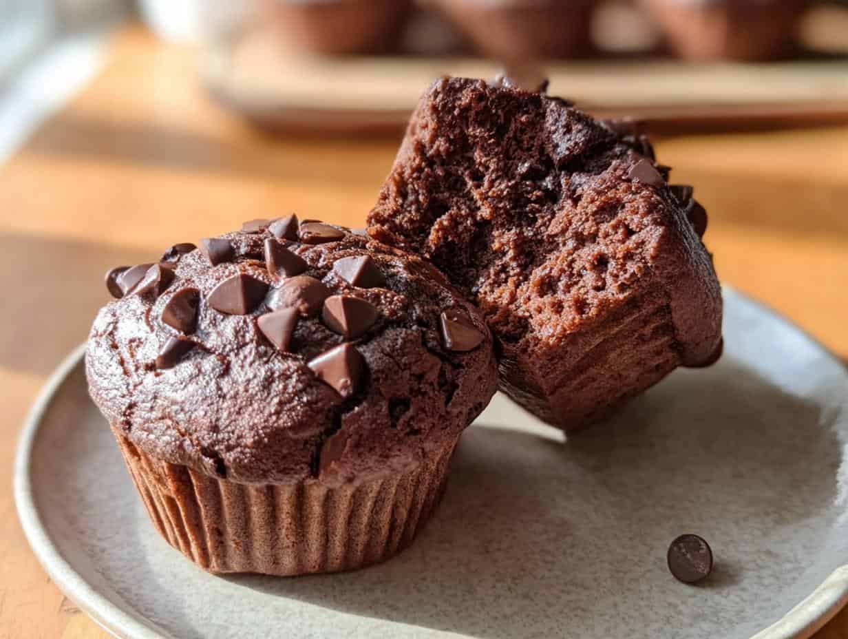 Saftige Schokomuffins mit Öl & Kakao: Genial Lecker!