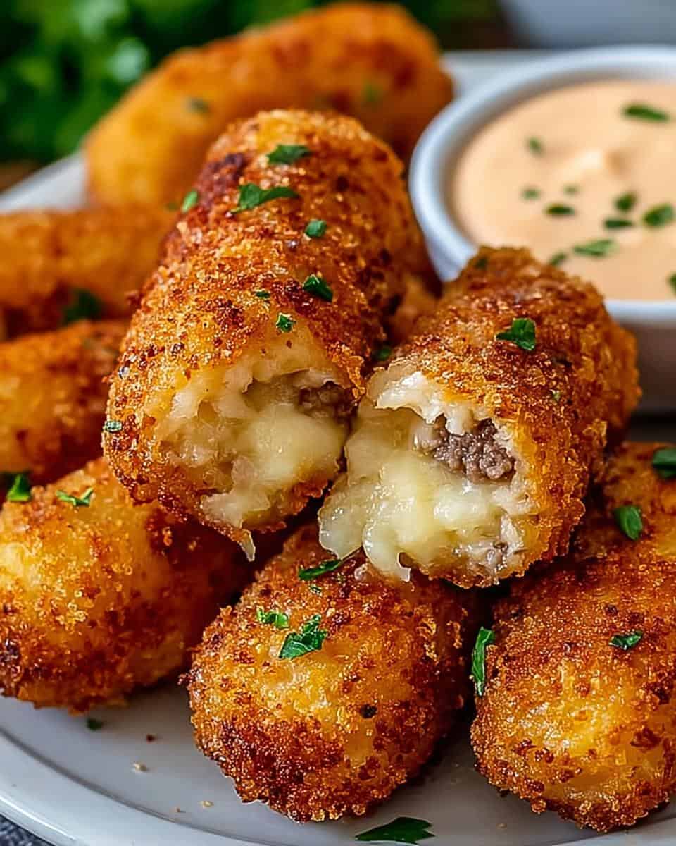 Scharfe Knoblauch-Rinderkroketten - detail 1