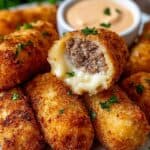 Scharfe Knoblauch-Rinderkroketten