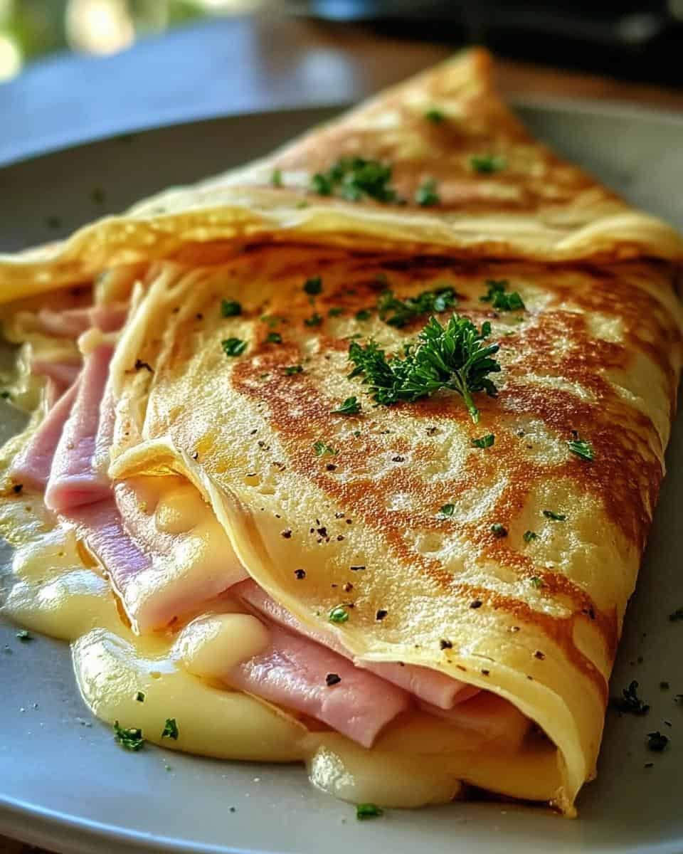Schinken Käse Französische Crêpes für Feinschmecker - detail 2