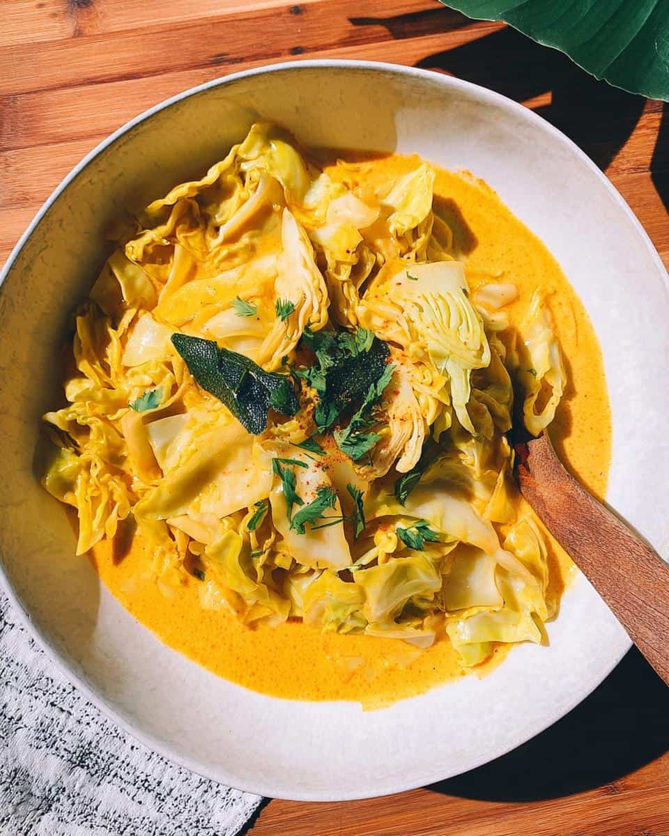 Schnelles veganes Wok Weißkohl Rezept asiatisch - detail 2