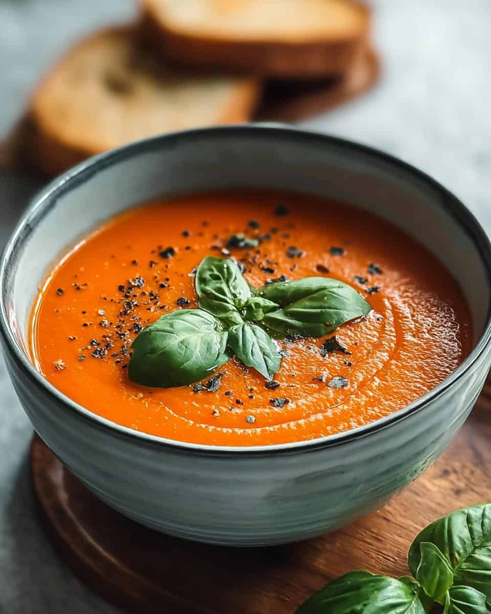 Tomatensuppe mit Basilikum - detail 1