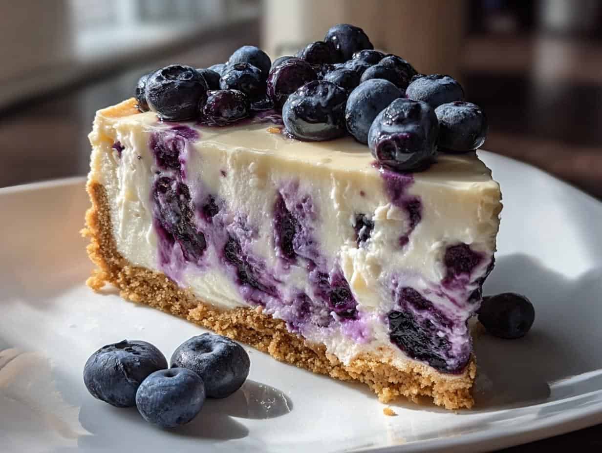 Unglaublich! Weißer Schokoladen-Blaubeer-Käsekuchen in 60 Min