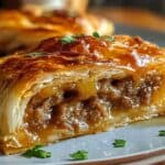 Wurst-Käse-Blätterteig-Pfannkuchen