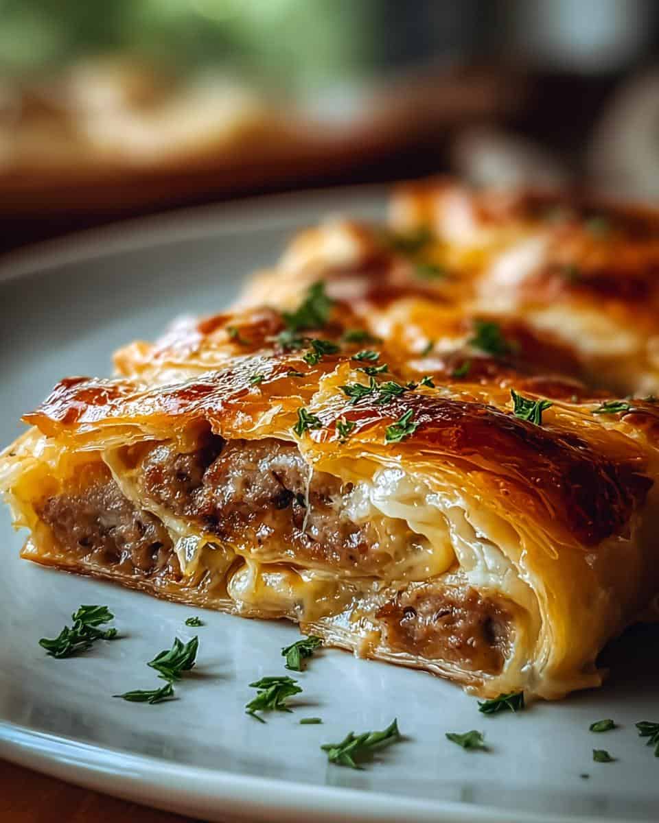 Wurst-Käse-Blätterteig-Pfannkuchen - detail 3