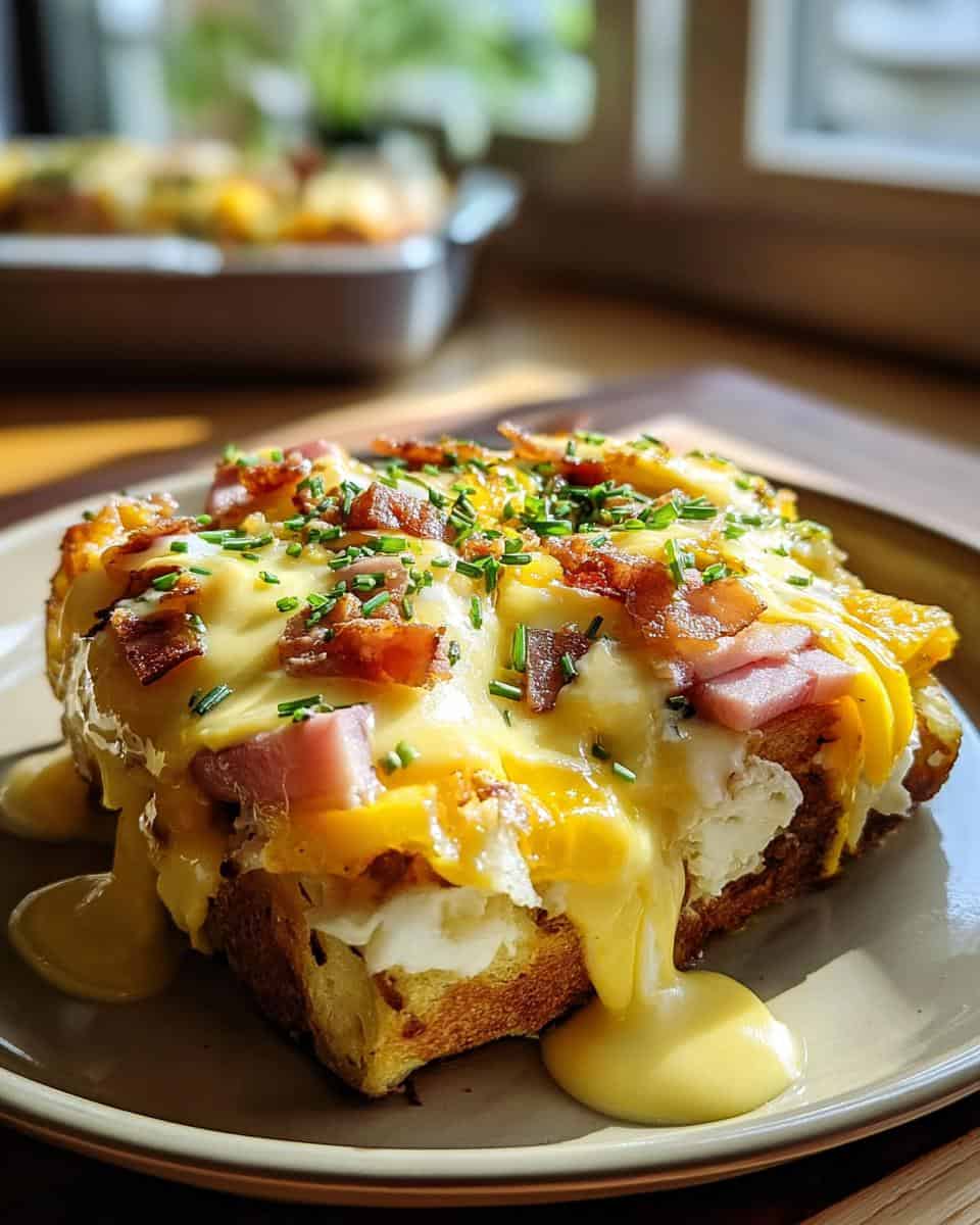 Übernachtungs-Eier-Benedikt-Auflauf für den Brunch - detail 1