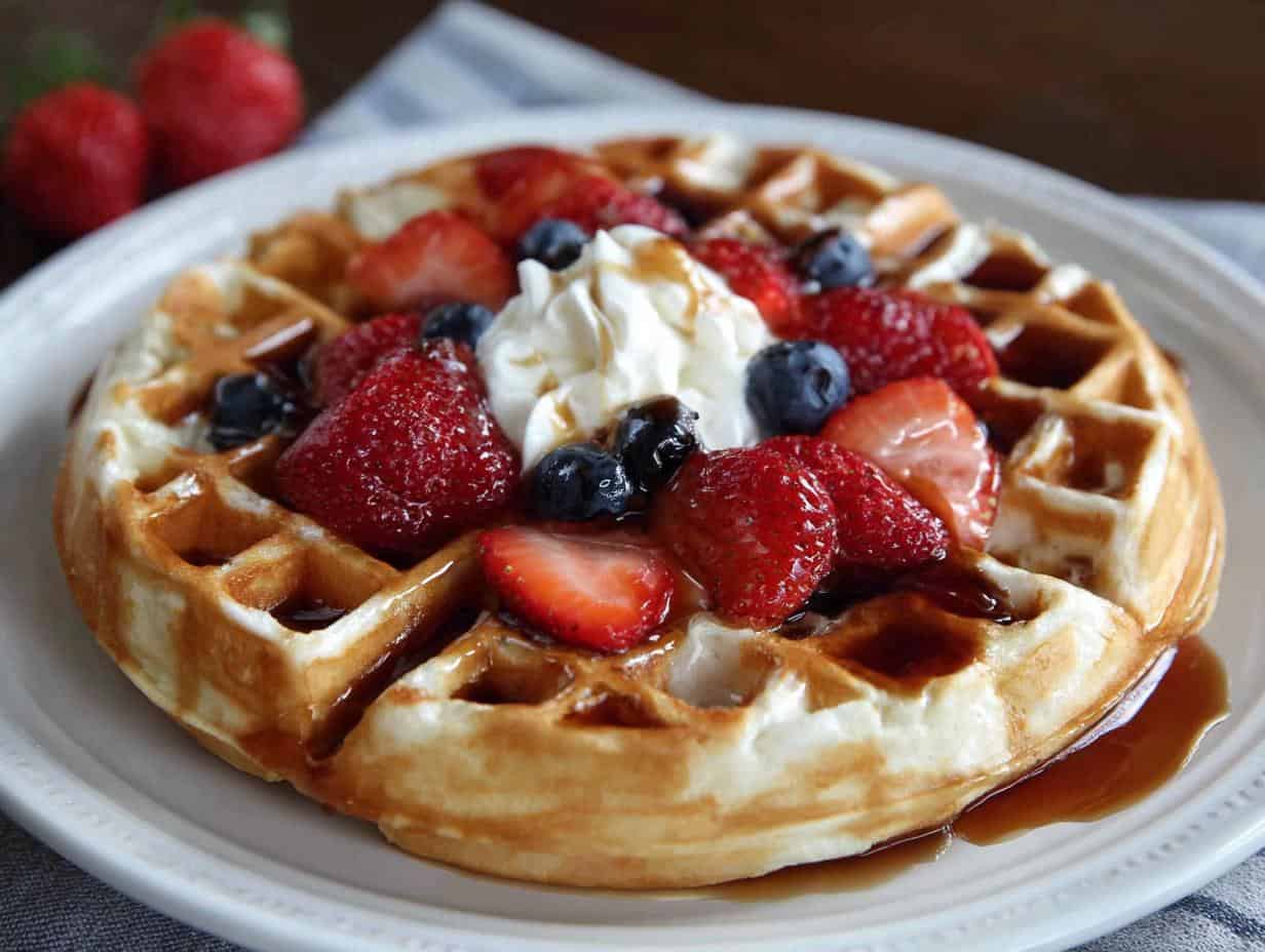 Einfache fluffige Joghurt-Waffeln Rezept: Unverschämt Lecker