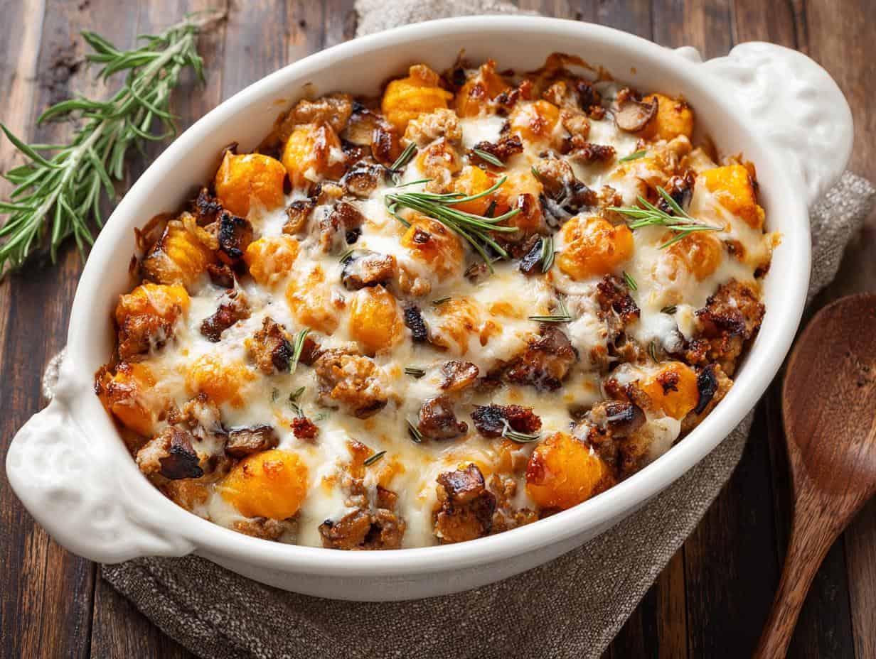 Einfacher Butternut-Kürbis-Gnocchi-Auflauf: 1 Glücklicher