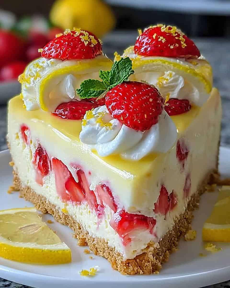 Erdbeer-Zitronen-Cheesecake - detail 1