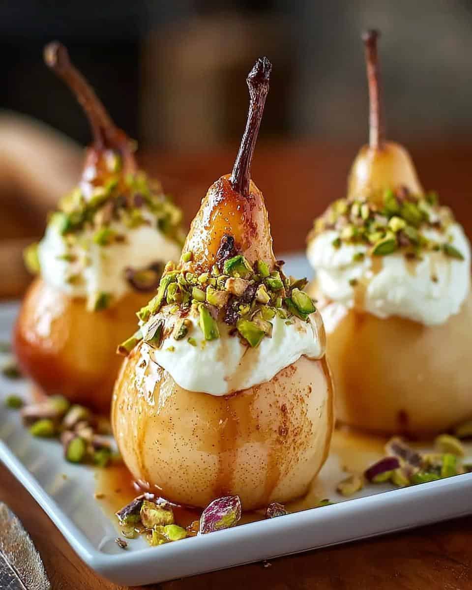 Geröstete Birnen mit Frischkäse und Pistazien - detail 1