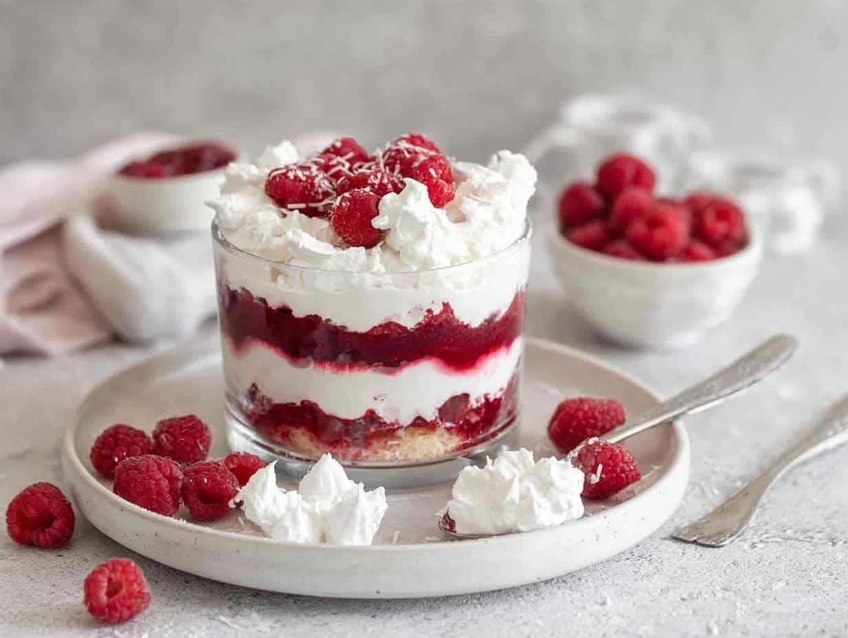 Himbeertraum: 10 Min. Glück, kein Ofen, leider sündig